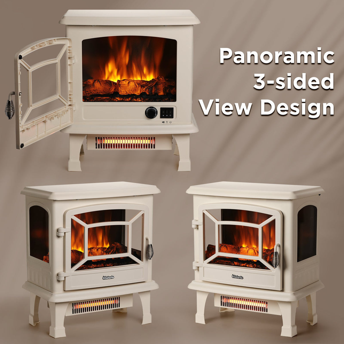 TURBRO TS20 Electric Fireplace Stove Heater with Sound