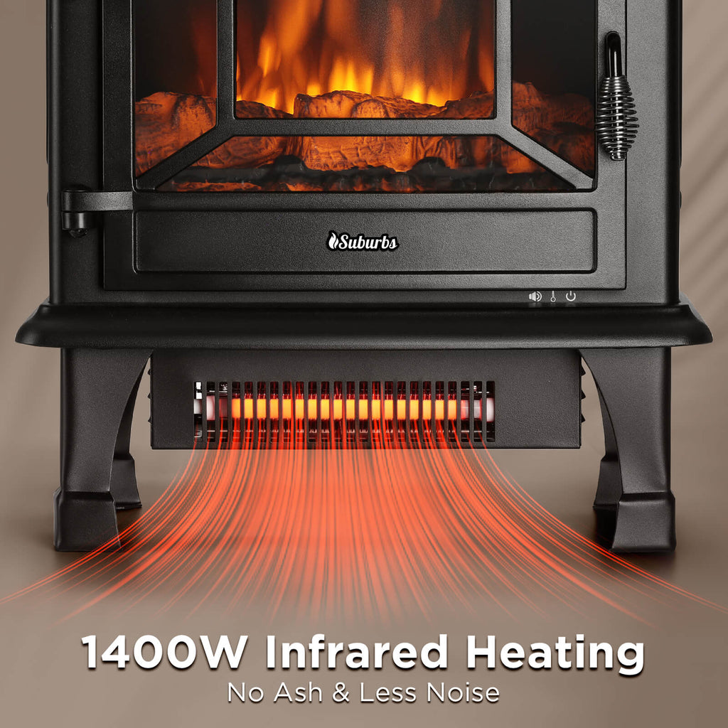 TURBRO TS20 Electric Fireplace Stove Heater with Sound