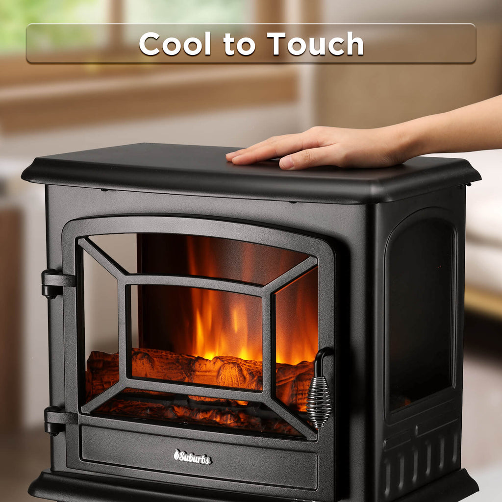 TURBRO TS20 Electric Fireplace Stove Heater with Sound