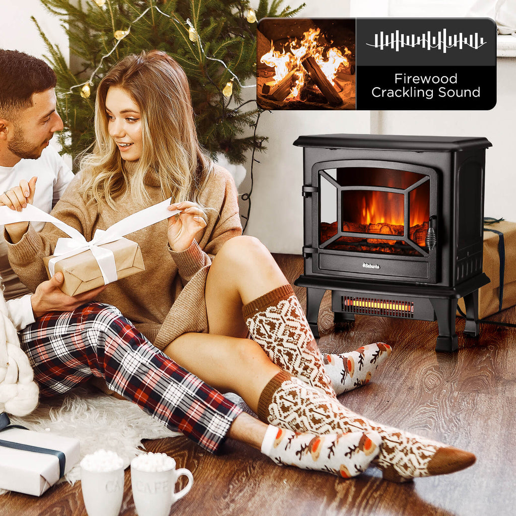 TURBRO TS20 Electric Fireplace Stove Heater with Sound