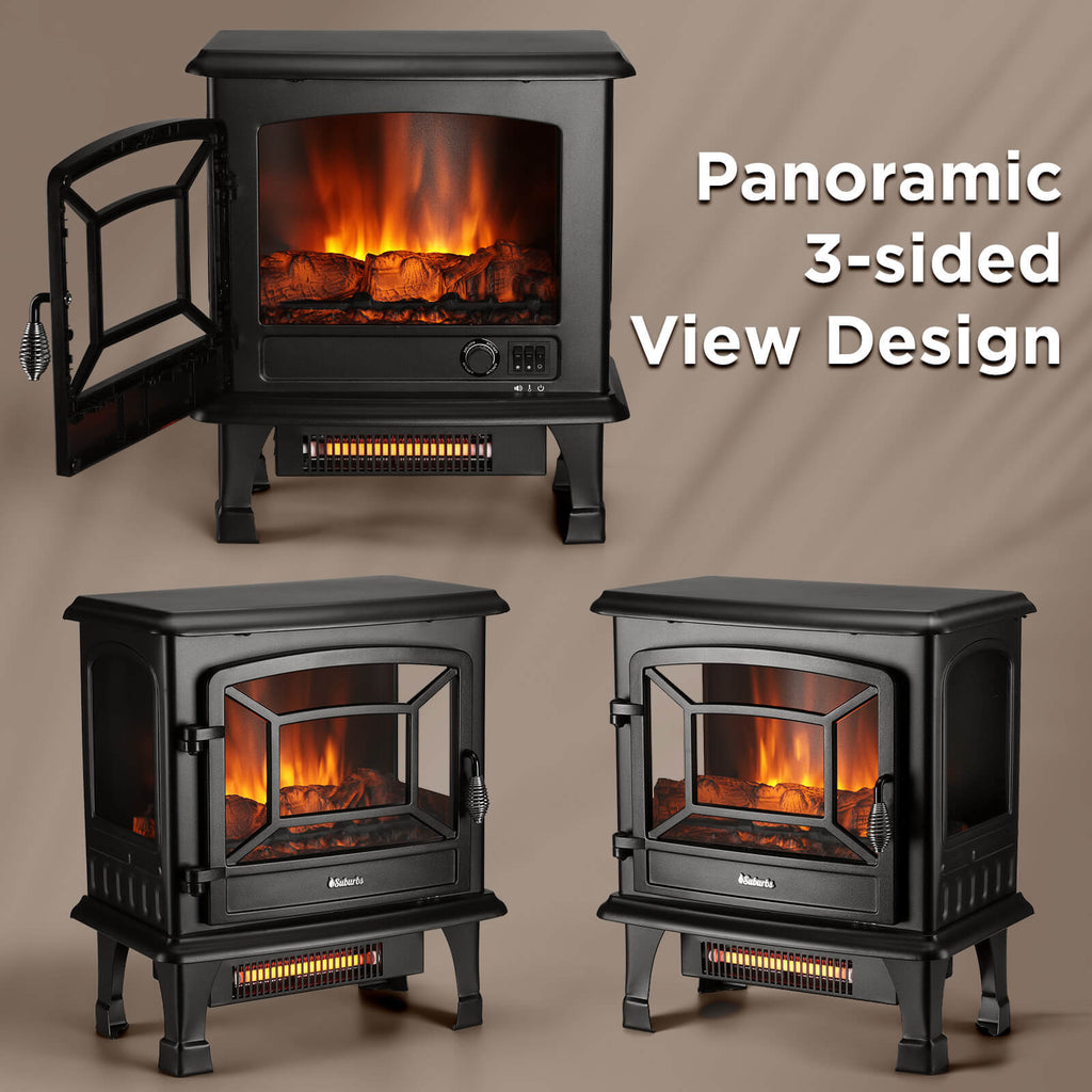 TURBRO TS20 Electric Fireplace Stove Heater with Sound