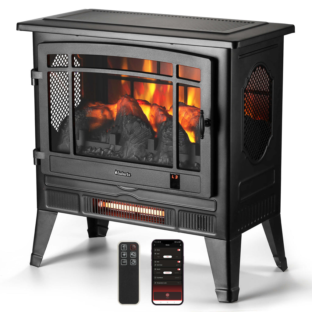 TURBRO TS25 Wi-Fi Smart Electric Fireplace Stove