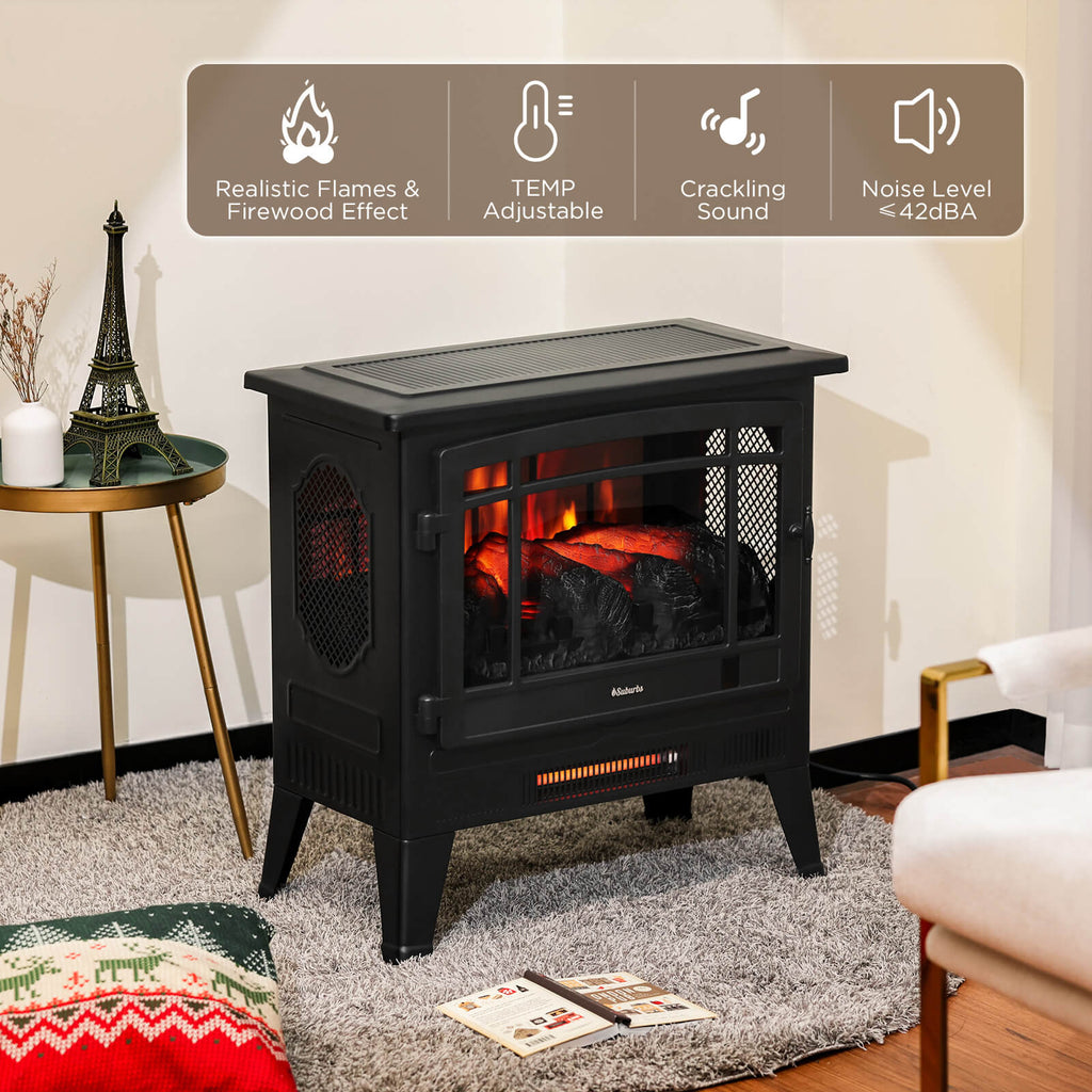 TURBRO TS25 Wi-Fi Smart Electric Fireplace Stove