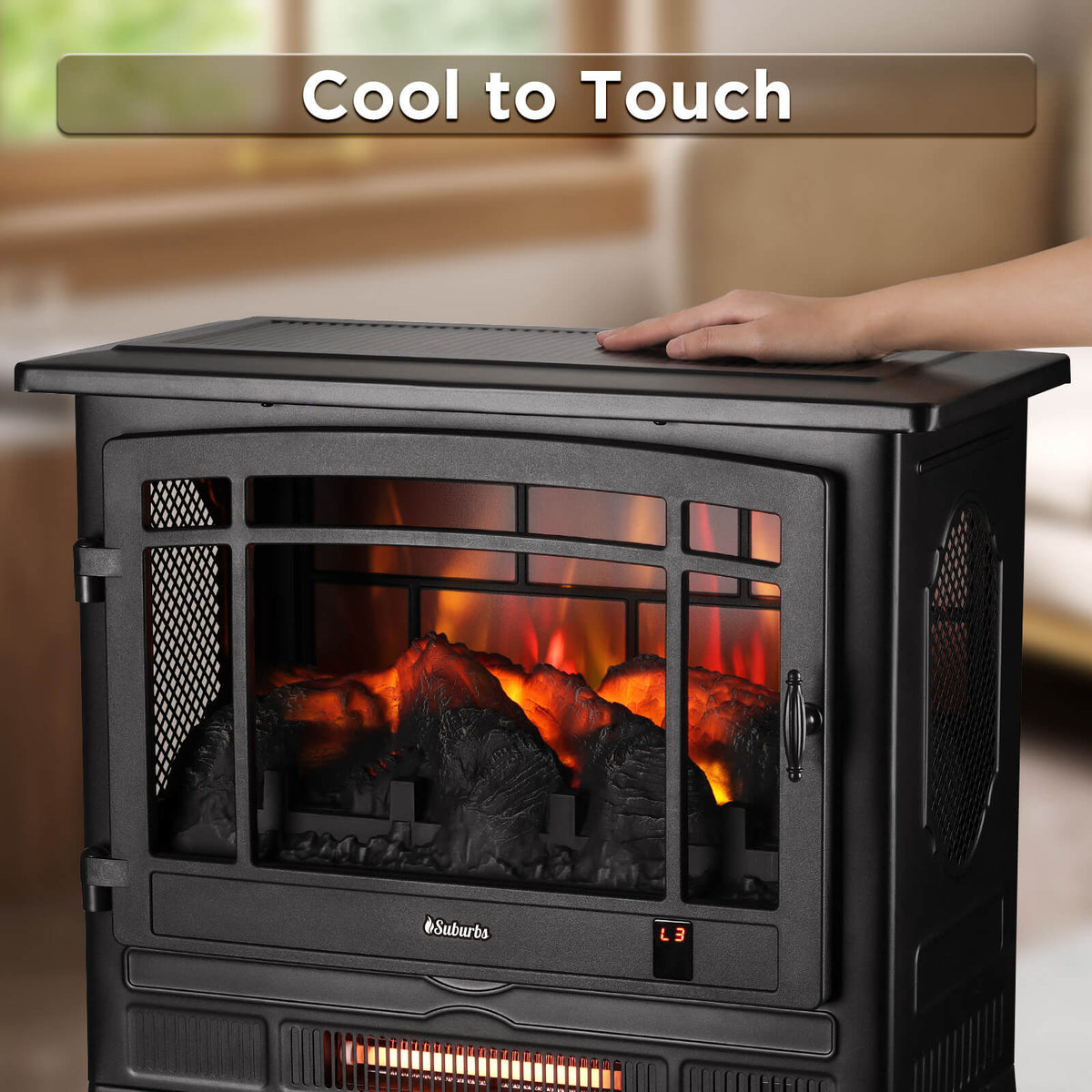 TURBRO TS25 Wi-Fi Smart Electric Fireplace Stove