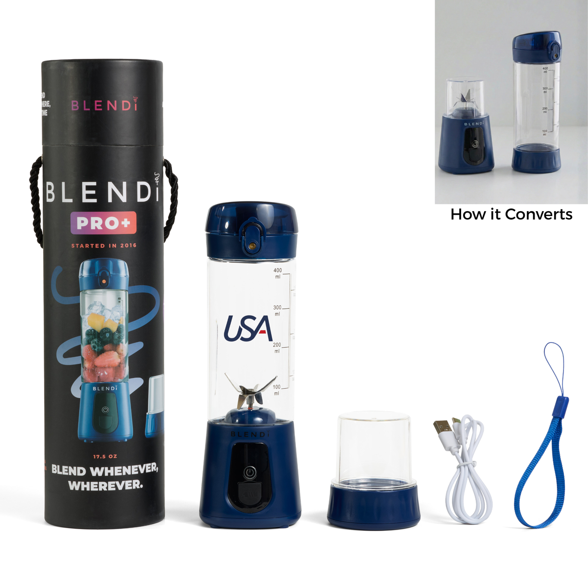 BLENDi USA Pro+ Portable Ice-Crushing Blender