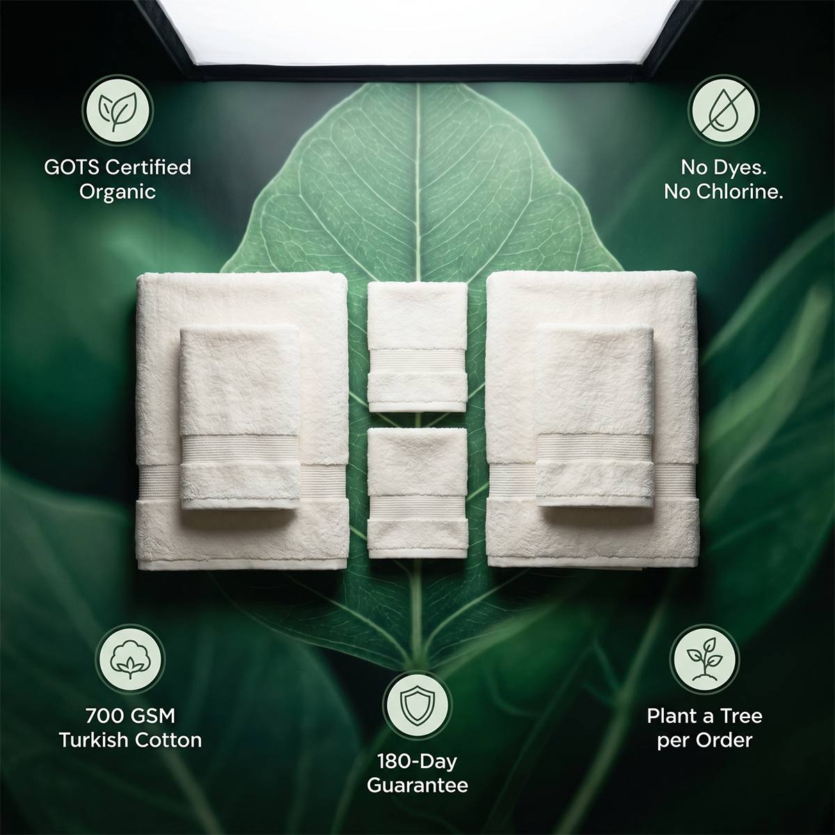 Luxury Organic 6-Piece Bath Towel Set – 700 GSM