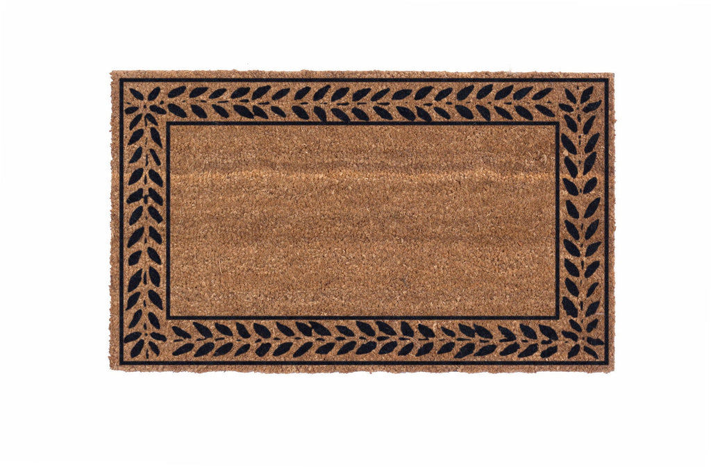 Leafy Vines Bordered Premium Coco Doormat