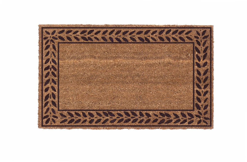 Leafy Vines Bordered Premium Coco Doormat