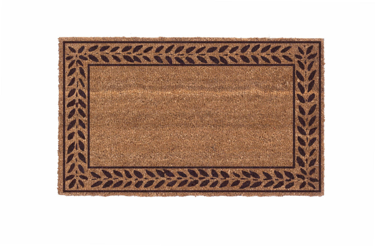 Leafy Vines Bordered Premium Coco Doormat