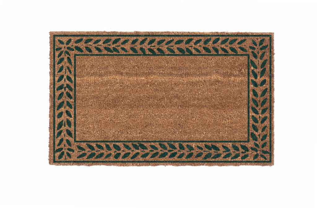 Leafy Vines Bordered Premium Coco Doormat