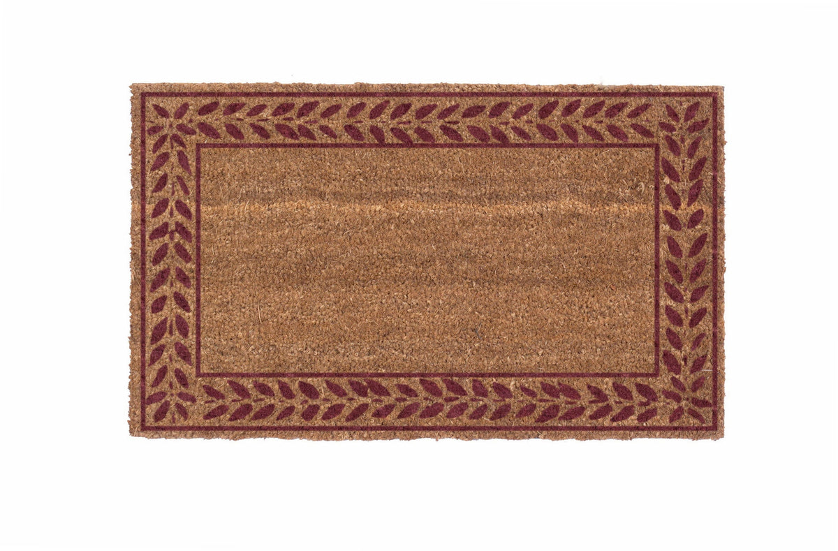 Leafy Vines Bordered Premium Coco Doormat