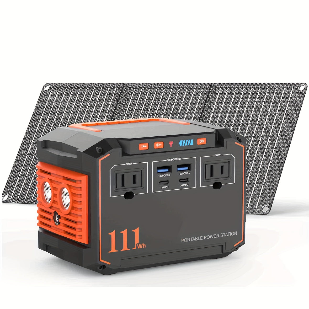 300W Portable Power Station with Foldable Solar Panel