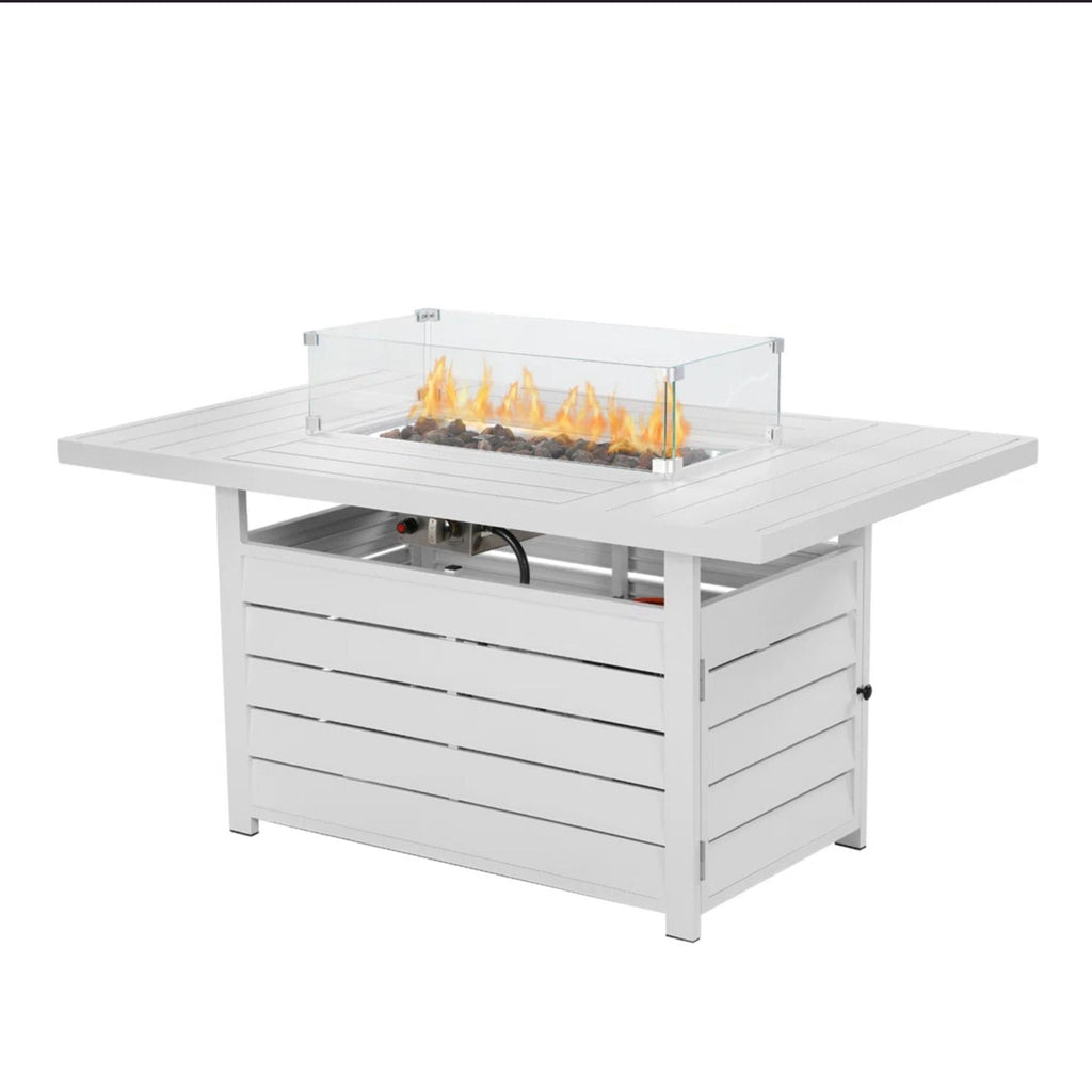 Rectangular Propane Fire Pit Table