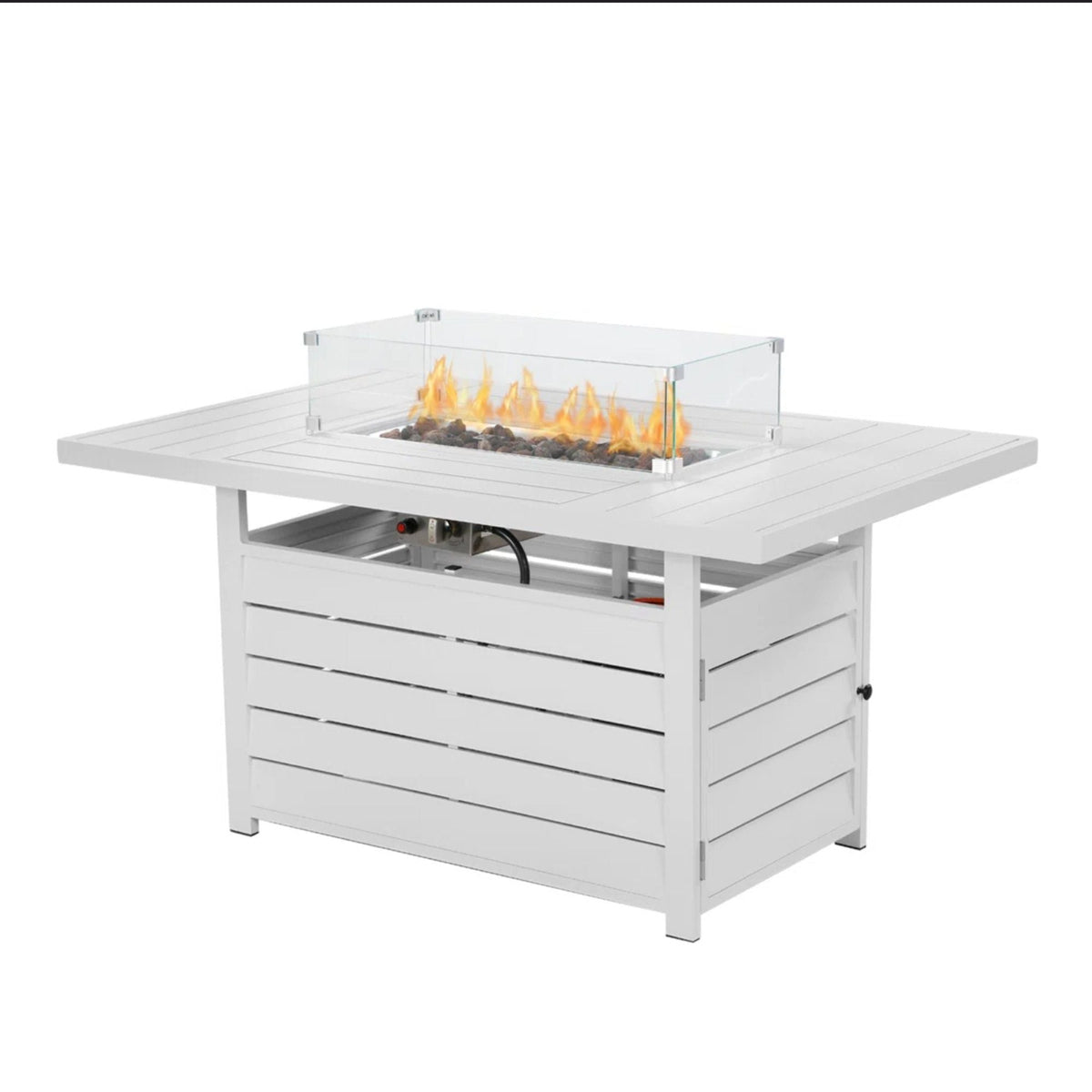 Rectangular Propane Fire Pit Table