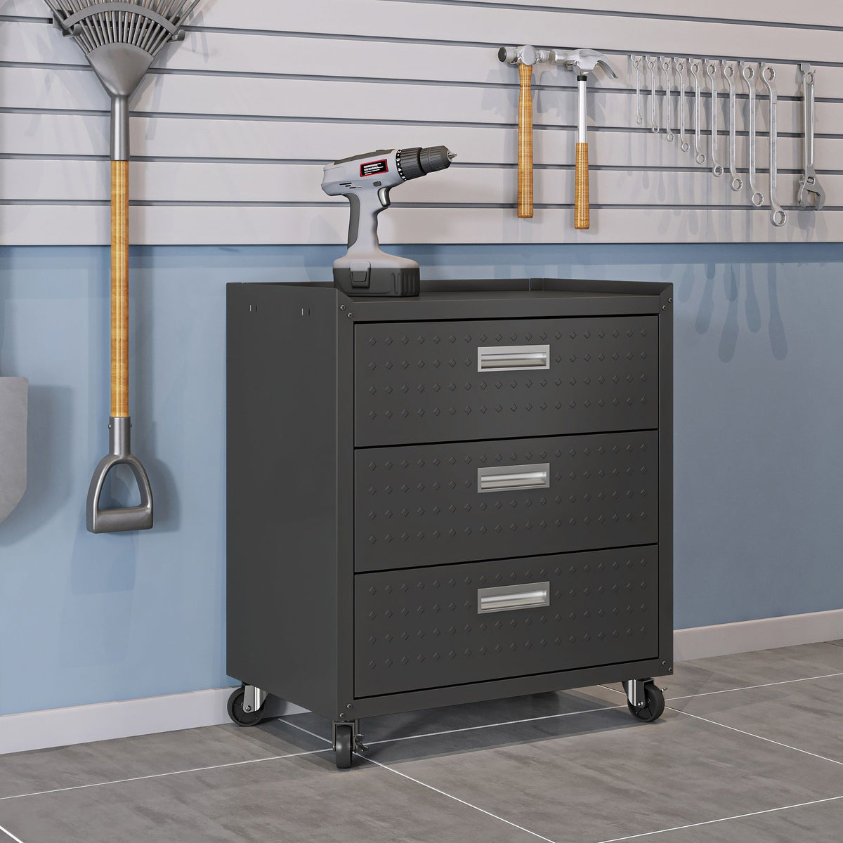 3-Drawer Rolling Garage Cabinet