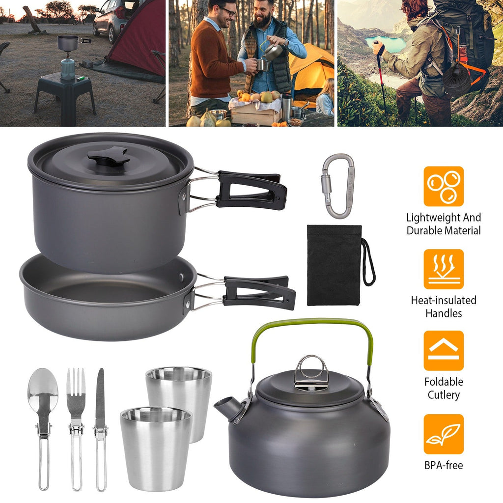 12-Piece Camping Cookware & Stove Set
