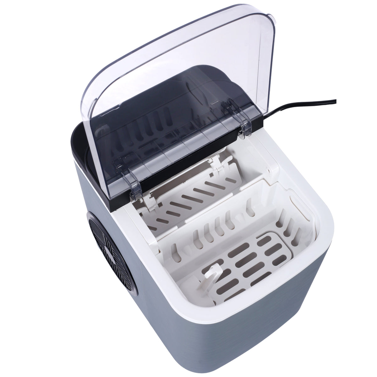 26-Lb Self-Cleaning Countertop Ice Maker – Gray