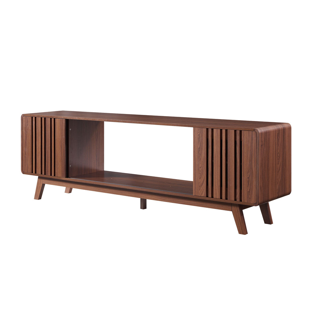 78" Mid-Century Electric Fireplace TV Stand