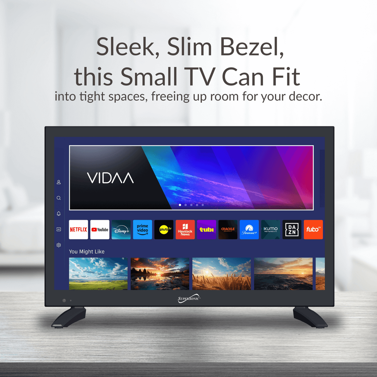 Supersonic 19" Smart LED TV with Built-In Wi-Fi