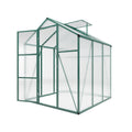 Walk-In Polycarbonate Greenhouse with Raised Base – Green