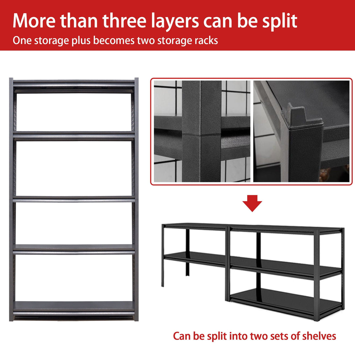 Heavy-Duty Adjustable Garage Shelving Unit