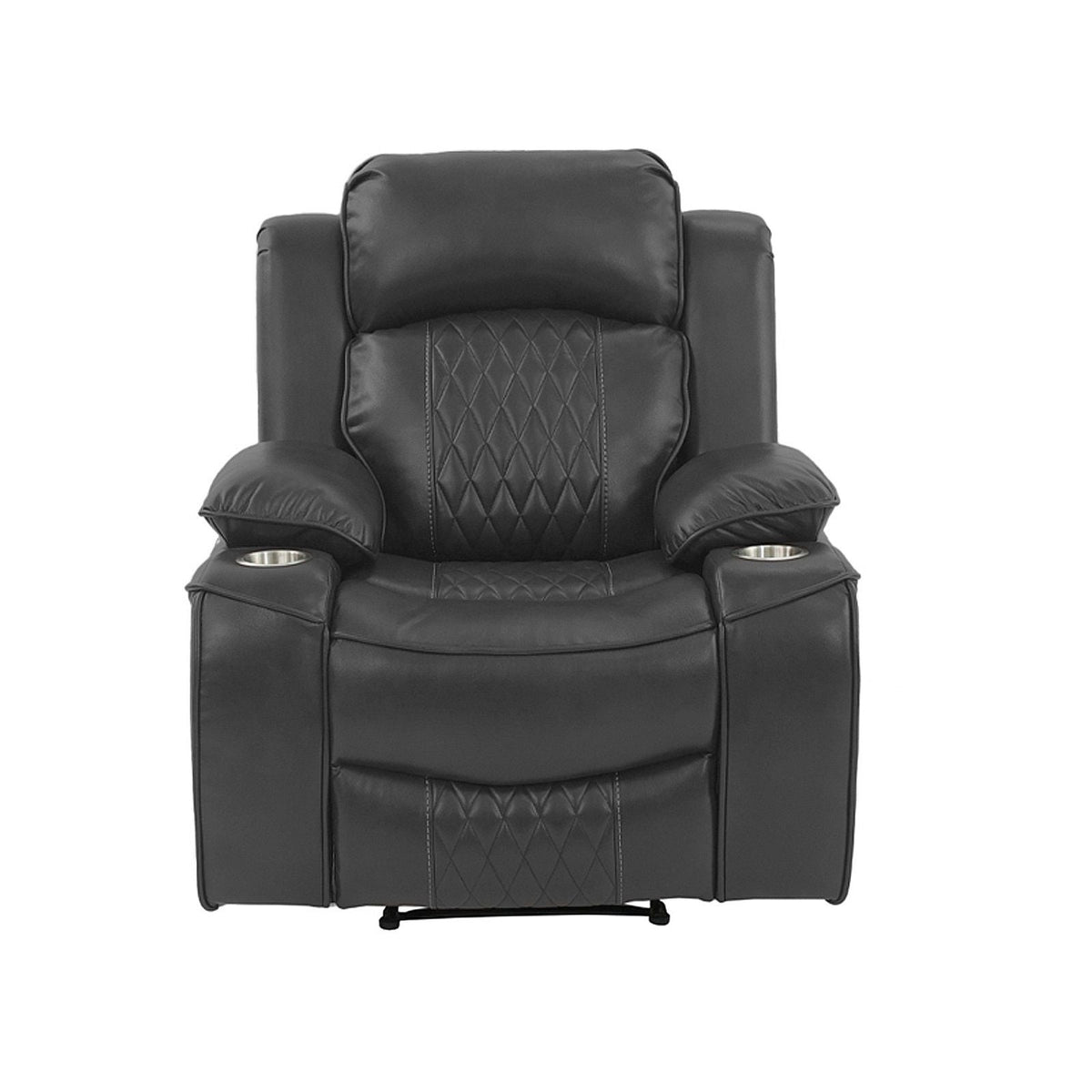 Power Reclining Living Room Set with Adjustable Headrests & USB – Brown or Gray