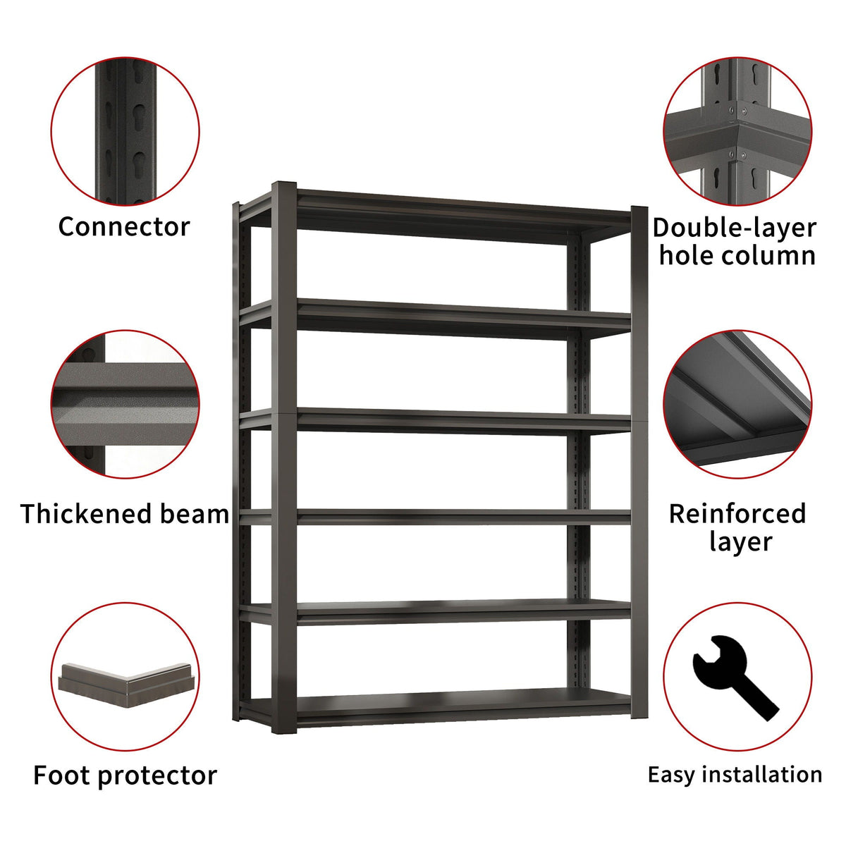 Heavy-Duty Adjustable Garage Shelving Unit