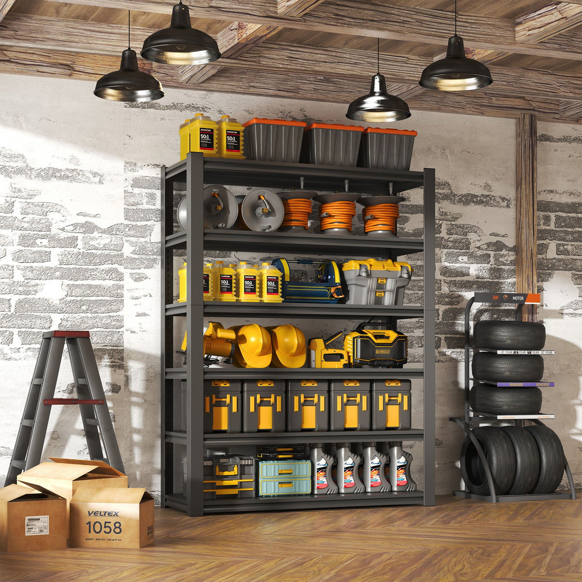 Heavy-Duty Adjustable Garage Shelving Unit