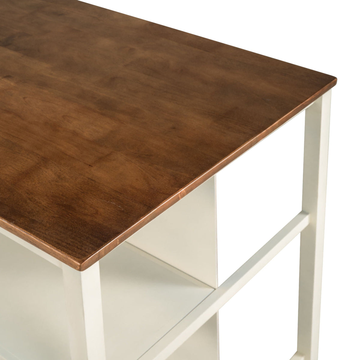 3-Piece Rustic Kitchen Island & Stool Set – Light Brown