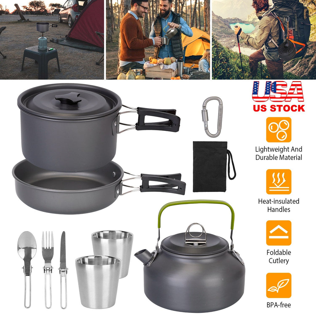 12-Piece Camping Cookware & Stove Set