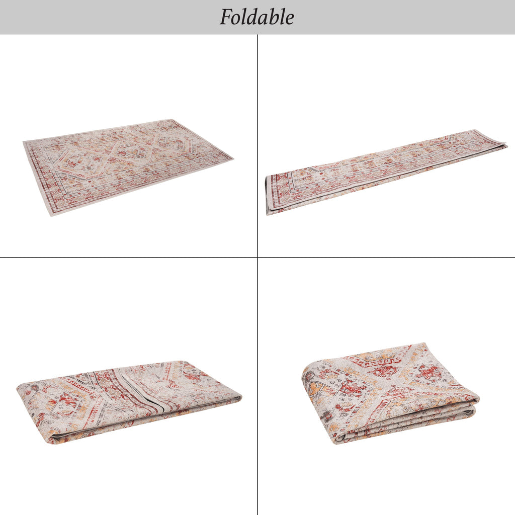 Washable Runner Rug – Beige, Dark Gray or Black