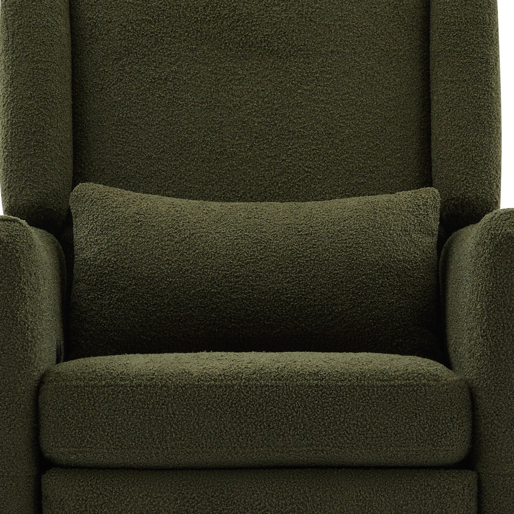 Wide Wingback 360° Swivel Glider Rocker Recliner – Dark Green or Beige