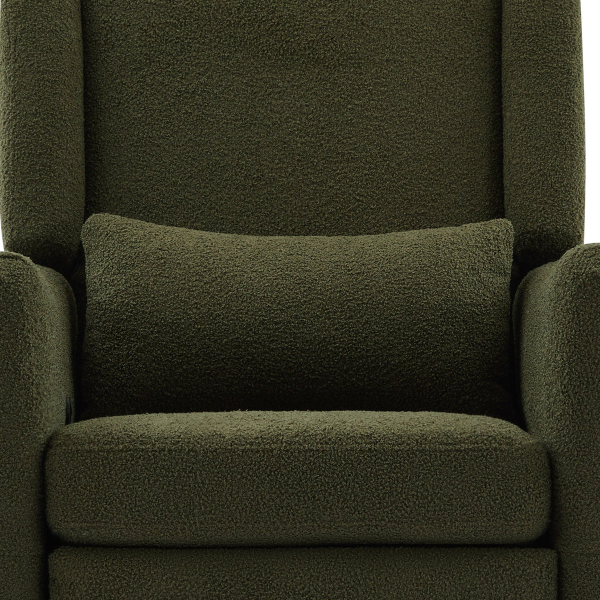 Wide Wingback 360° Swivel Glider Rocker Recliner – Dark Green or Beige