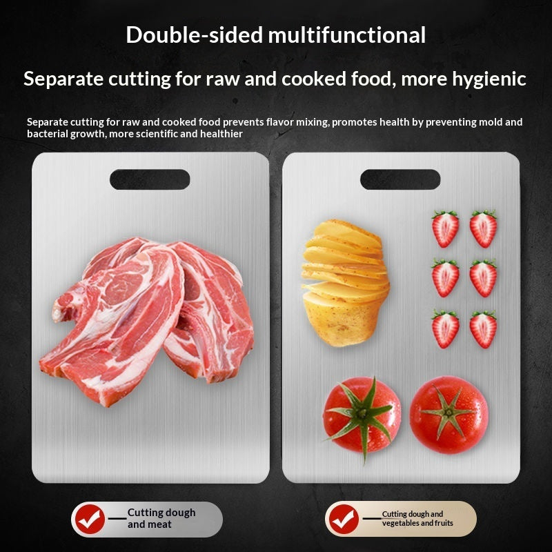 304/316 Stainless Steel Double-Sided Cutting Board
