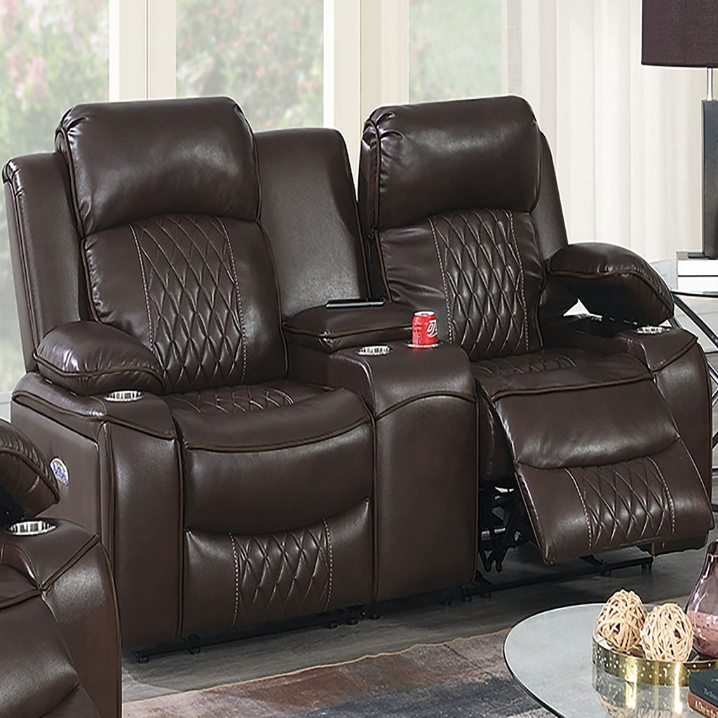 Power Reclining Living Room Set with Adjustable Headrests & USB – Brown or Gray
