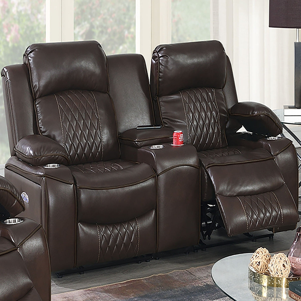 Power Reclining Living Room Set with Adjustable Headrests & USB – Brown or Gray