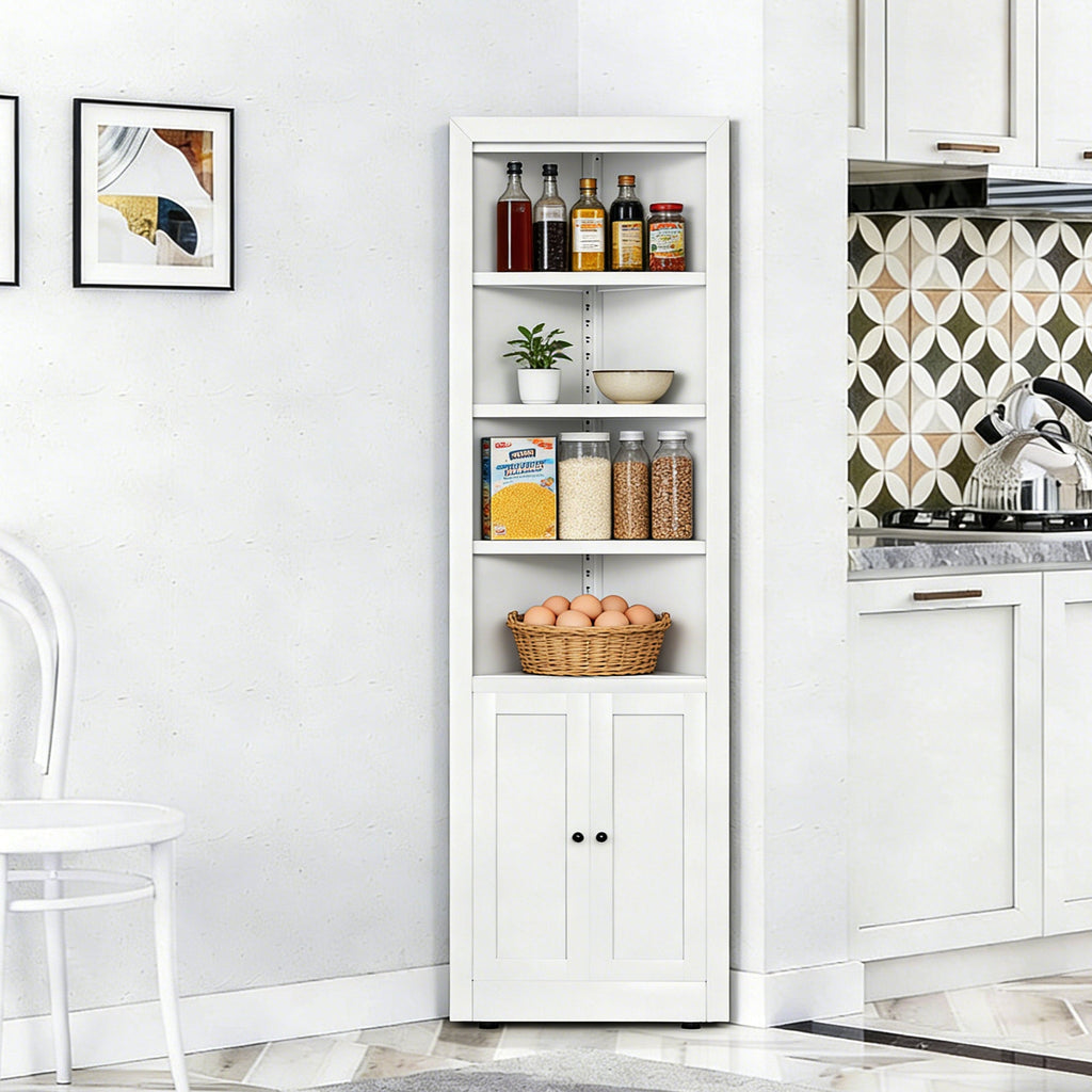 71-Inch Tall Corner Storage Cabinet