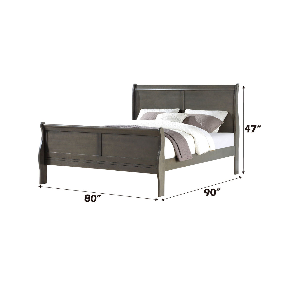 Louis Philippe Sleigh Bedroom Set – King Options