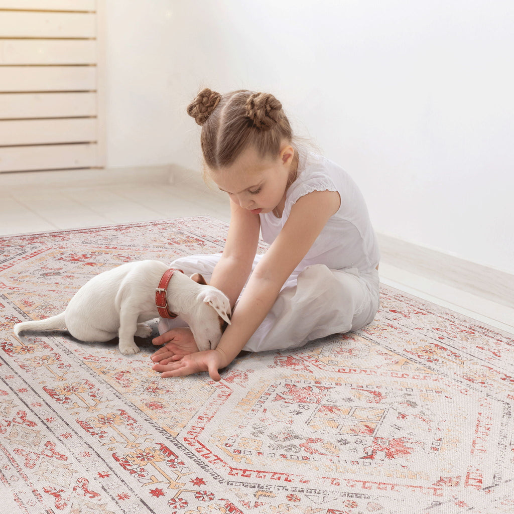 Washable Runner Rug – Beige, Dark Gray or Black