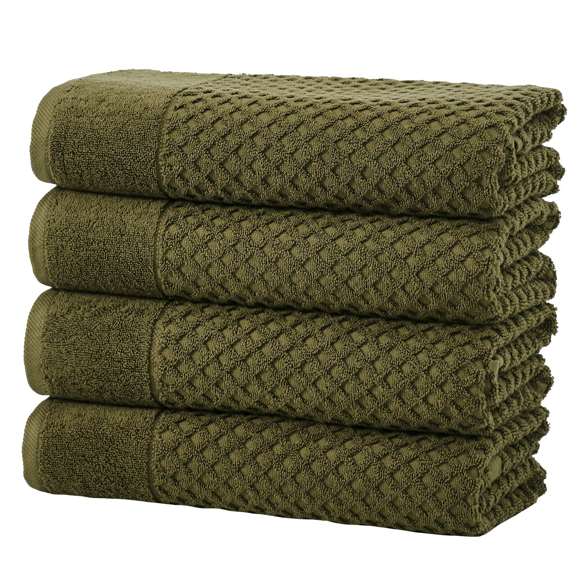 Cotton Diamond Waffle Weave Bath Towel Set - Grayson Collection