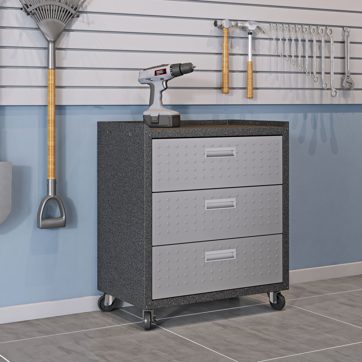 3-Drawer Rolling Garage Cabinet