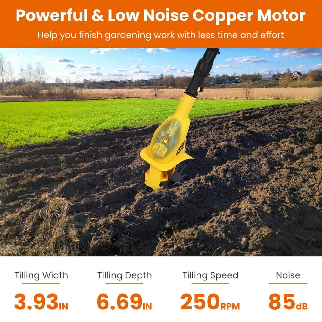 20V Cordless Garden Tiller & Cultivator
