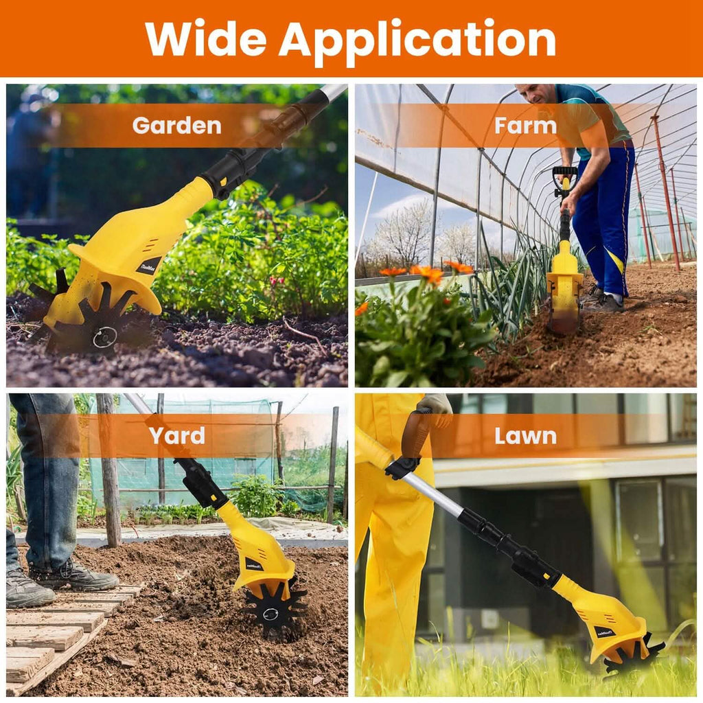 20V Cordless Garden Tiller & Cultivator