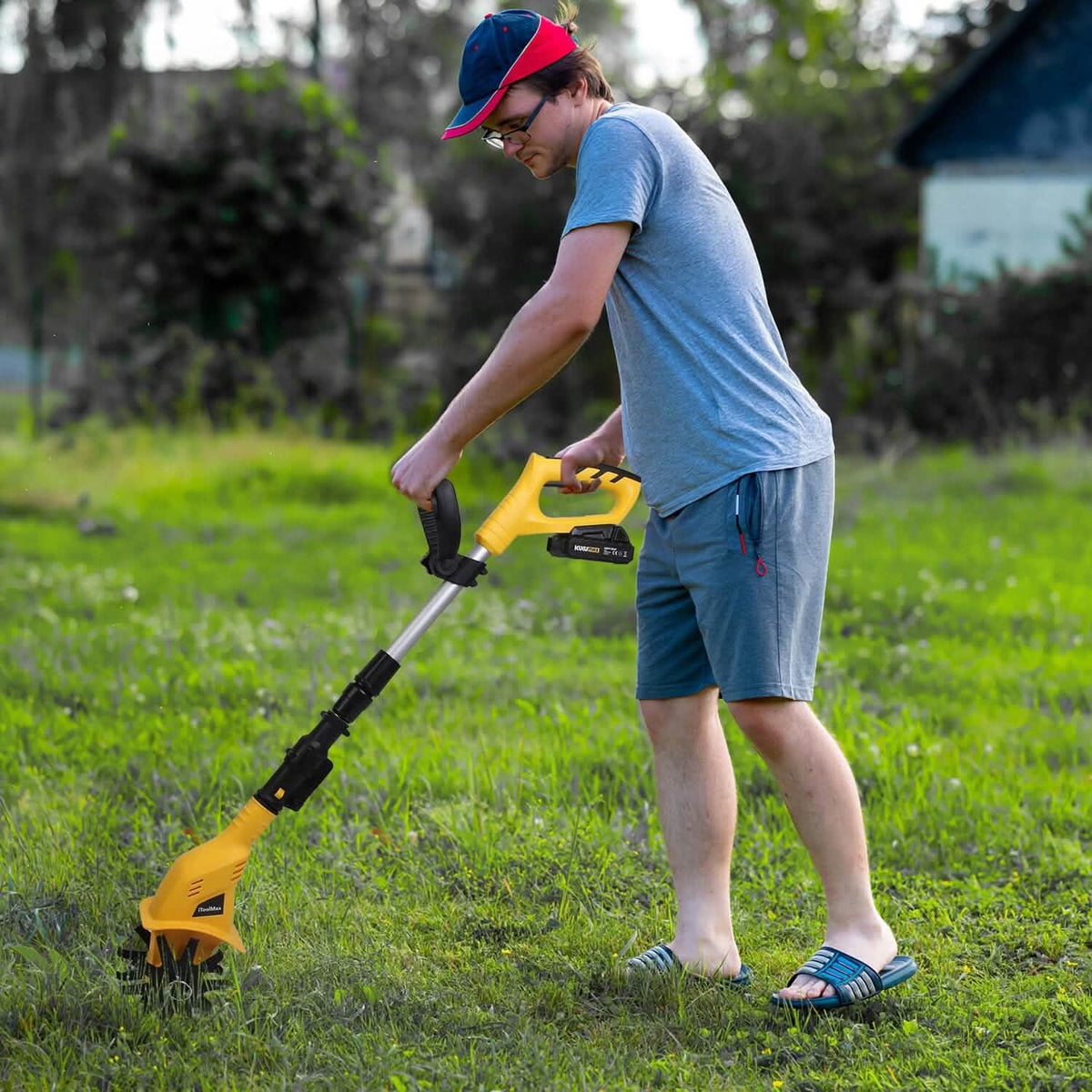 20V Cordless Garden Tiller & Cultivator
