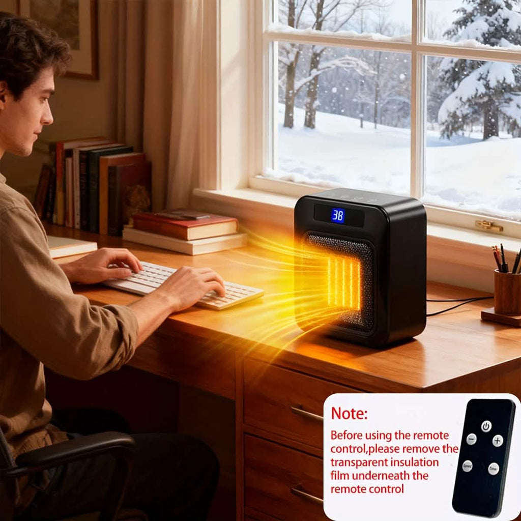 1500W Ceramic Space Heater with Remote & Timer