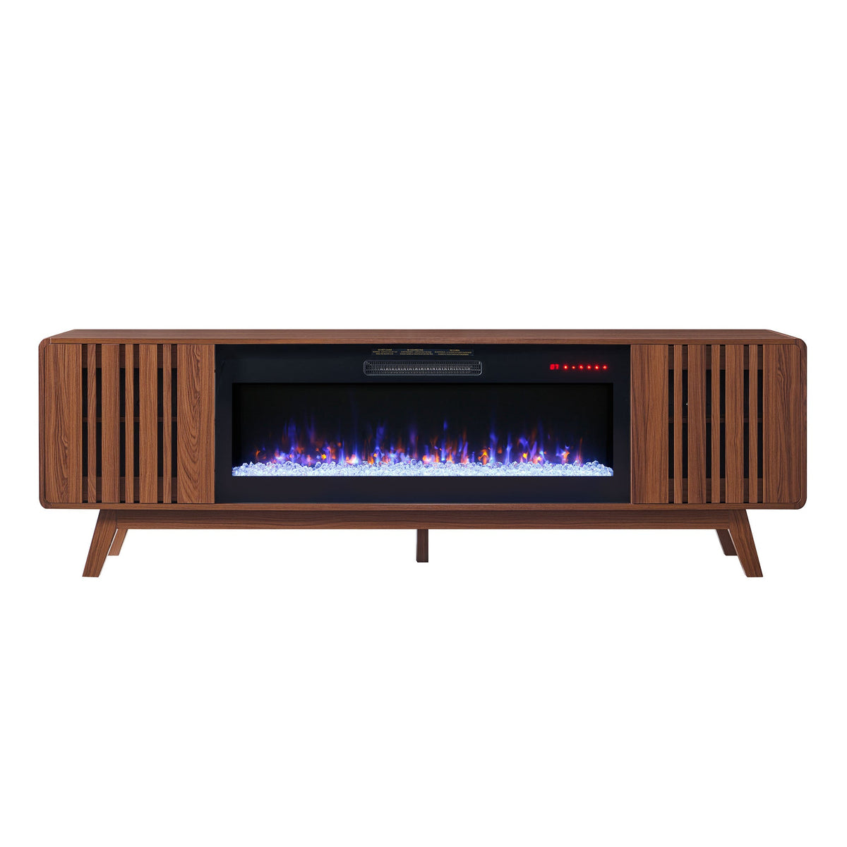 78" Mid-Century Electric Fireplace TV Stand