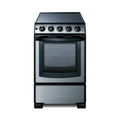 Summit Commercial REX2071SSRT 20-Inch Electric Range with 2.3 cu. ft. Oven, 4 Elements and Ceramic Glass Cooktop