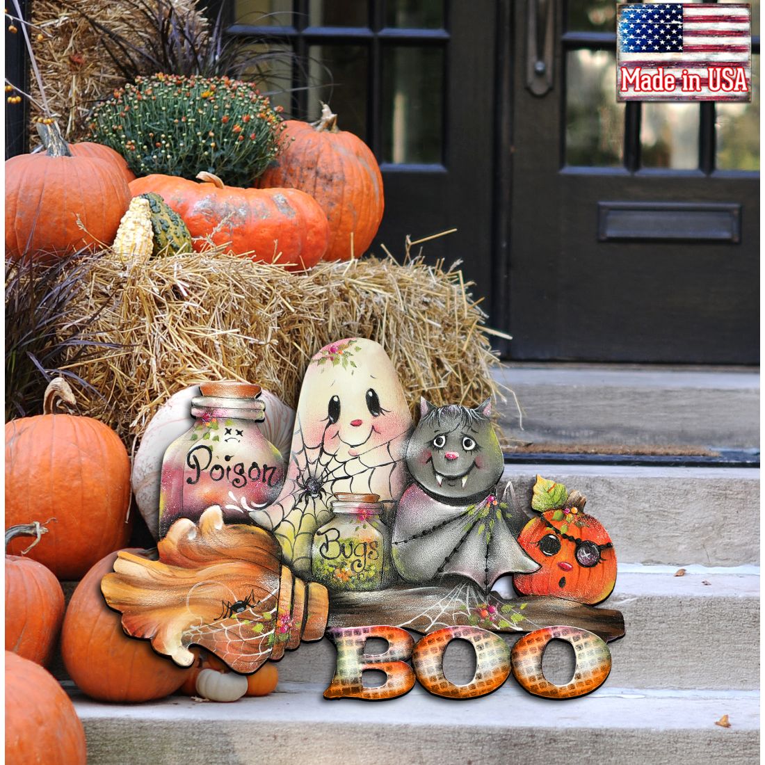 Brunhilda's Broom! Halloween Door Decor by Jamie Mills-Price - Thanksgiving Halloween Decor - 8457411H