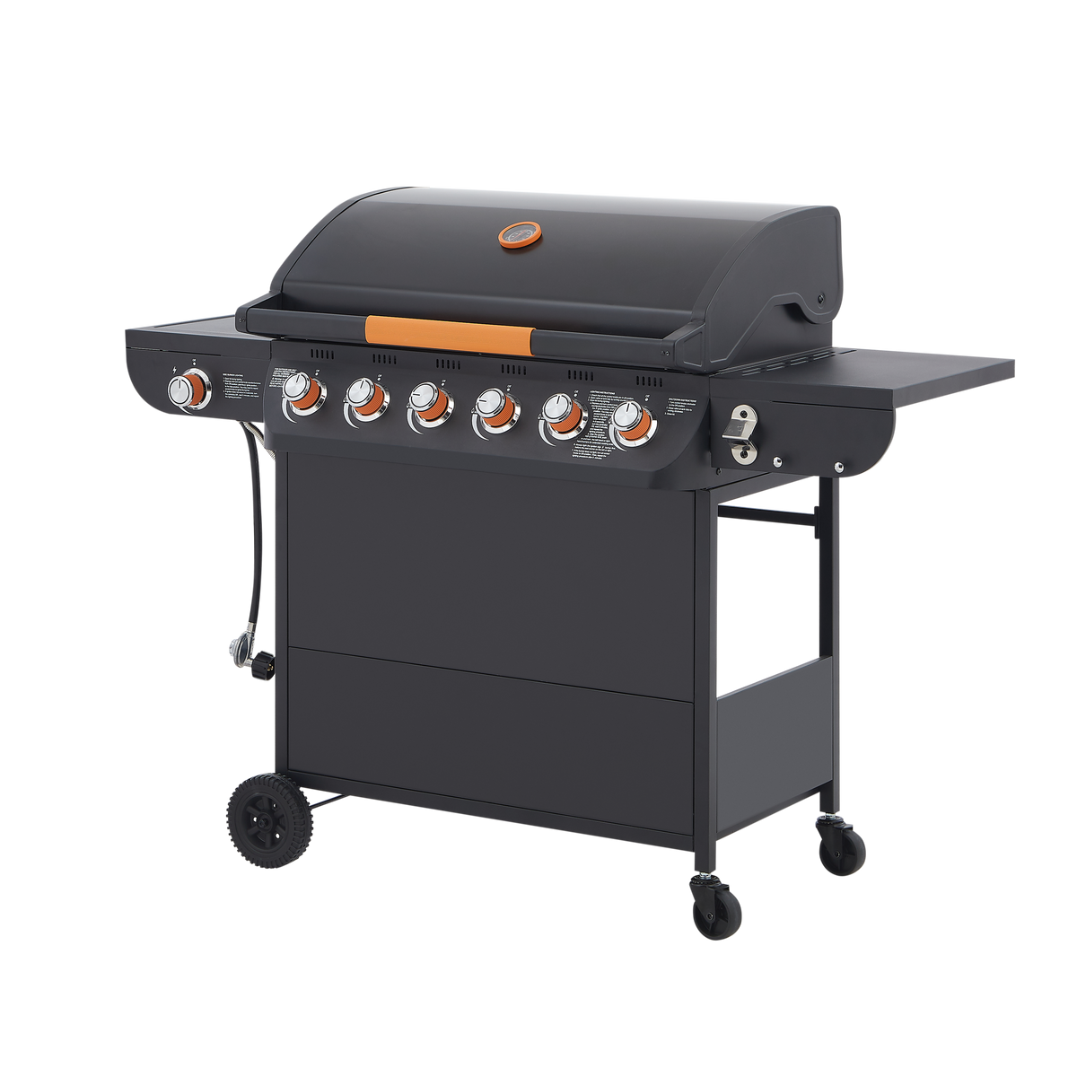 6-Burner Propane Gas Grill with Side Burner