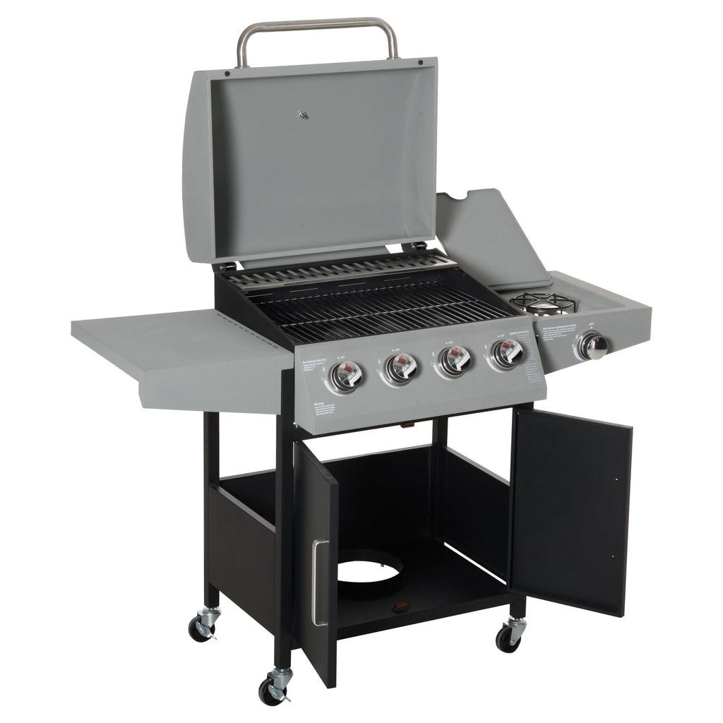 52-Inch 4+1 Burner Propane Gas Grill – Silver